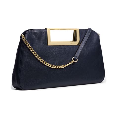 michael kors clutch purses blue|Michael Kors berkley clutch.